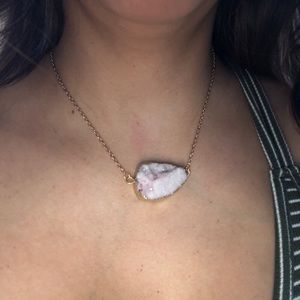 Purple Druzy Pendant necklace